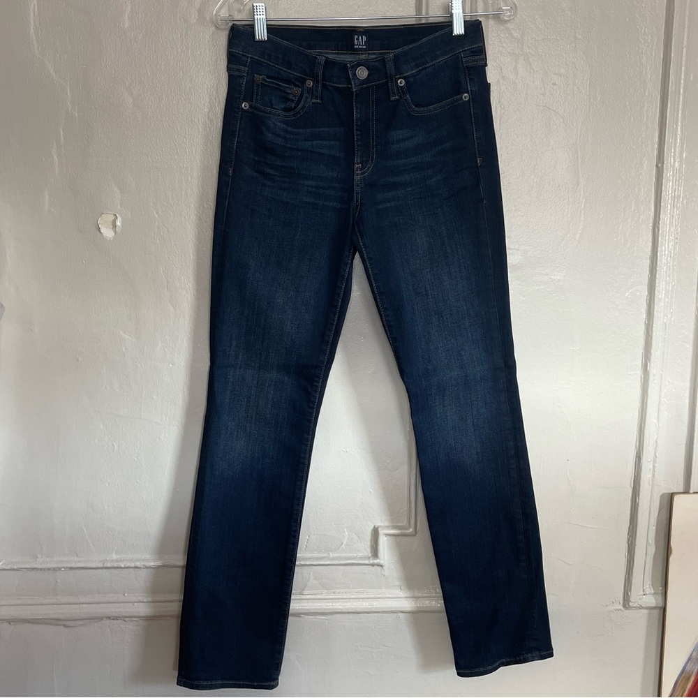 GAP denim dark blue regular classic straight size: 27